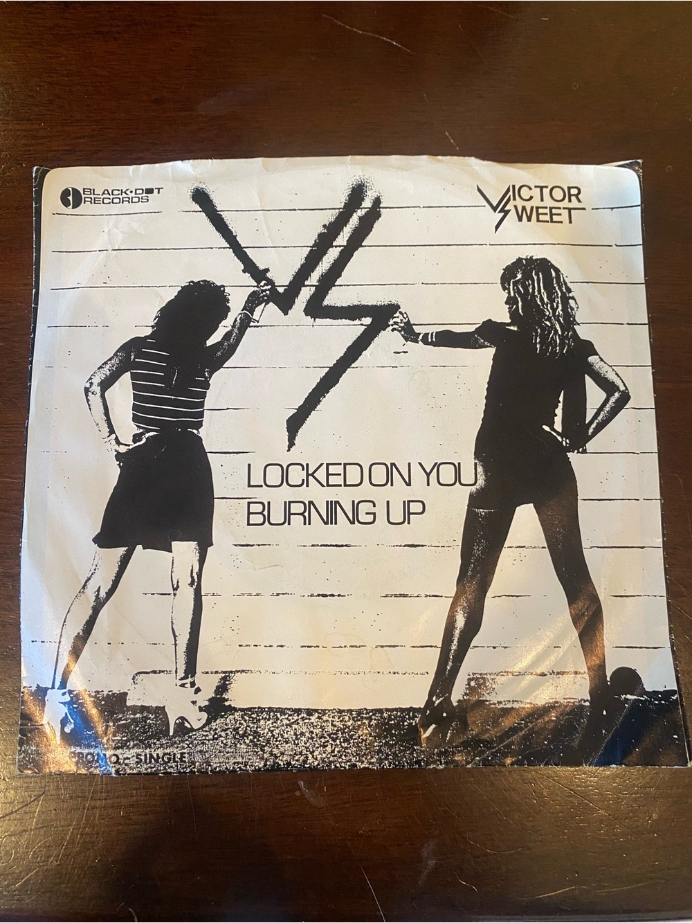 Black & White 'Locked On You / Burning Up' Single Sleeve
